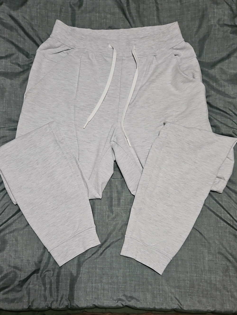 Light Gray Jogger Sweatpants with Drawstring